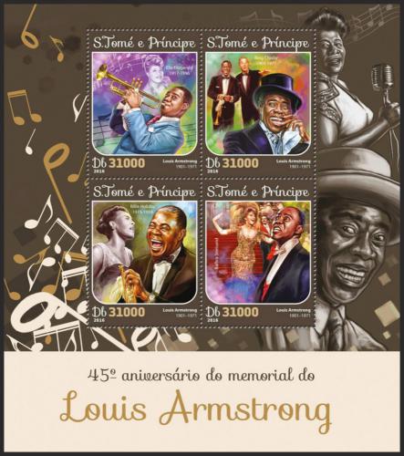 Potov znmky Svt Tom 2016 Louis Armstrong Mi# 6586-89 Kat 12