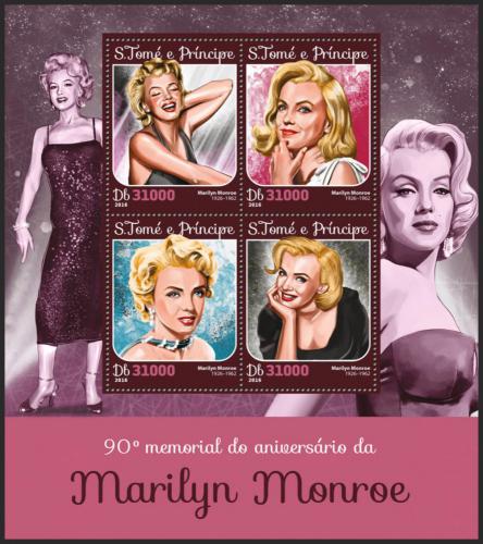 Potov znmky Svt Tom 2016 Marilyn Monroe Mi# 6681-84 Kat 12