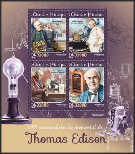 Potov znmky Svt Tom 2016 Thomas Edison Mi# 6546-49 Kat 12