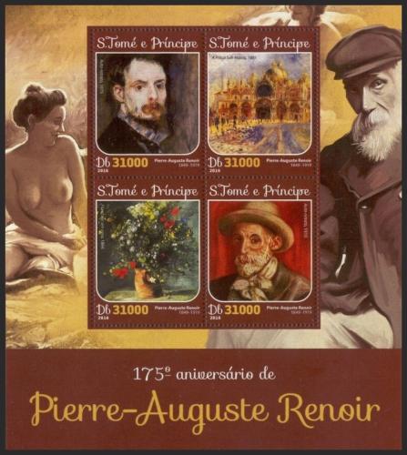 Potov znmky Svt Tom 2016 Umenie, Pierre-Auguste Renoir Mi# 6521-24 Kat 12