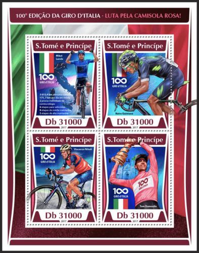 Potovn znmky Svat Tom 2017 Giro dItalia Mi# 7299-7302 Kat 12