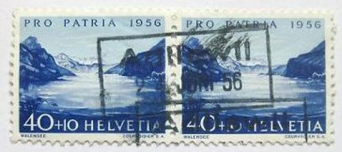 Poštové známky Švýcarsko 1956 Jazero Wallen Mi# 631 Kat 19€