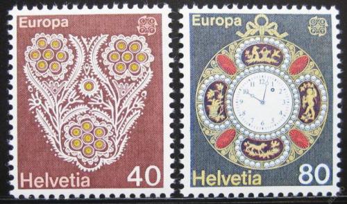Poštové známky Švýcarsko 1976 Európa CEPT, umìlecké øemeslo Mi# 1073-74