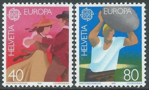 Poštové známky Švýcarsko 1981 Európa CEPT, folklór Mi# 1197-98