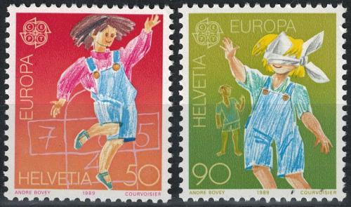 Poštové známky Švýcarsko 1989 Európa CEPT, dìtské hry Mi# 1391-92