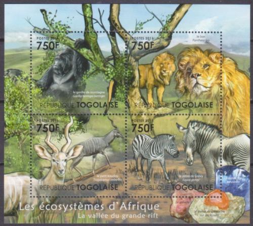 Poštové známky Togo 2011 Fauna afrického pøíkopu Mi# 4193-96 Kat 12€