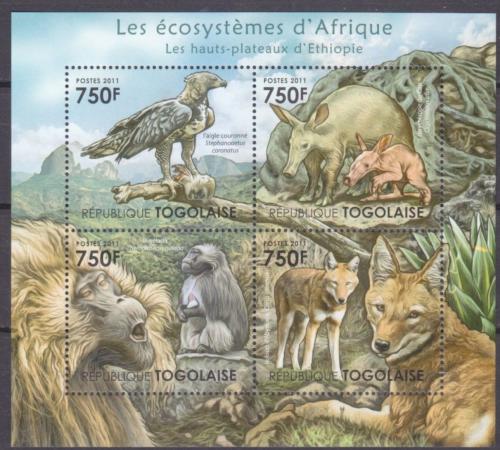 Poštové známky Togo 2011 Fauna Etiopské vysoèiny Mi# 4209-12 Kat 12€