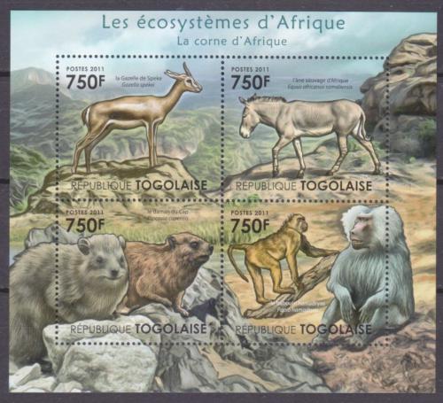 Poštové známky Togo 2011 Fauna jihoafrického mysu Mi# 4213-16 Kat 12€