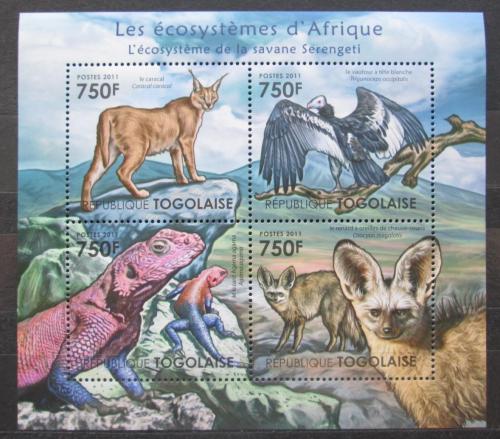 Poštové známky Togo 2011 Fauna NP Serengeti Mi# 4169-72 Kat 12€
