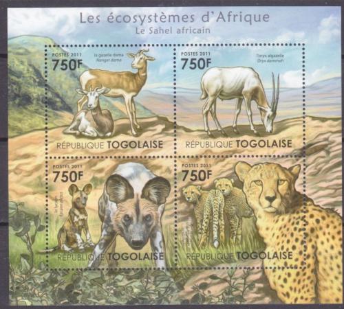 Poštové známky Togo 2011 Fauna saharské Afriky Mi# 4205-08 Kat 12€ 