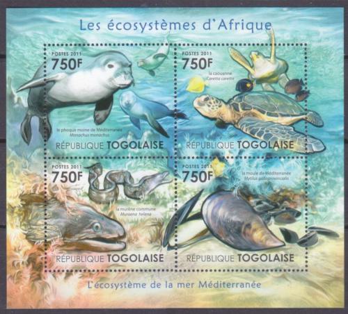 Poštové známky Togo 2011 Støedomorská fauna Mi# 4197-4200 Kat 12€