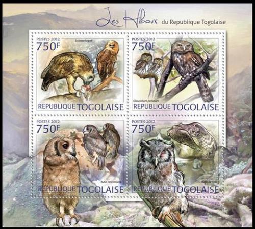 Poštové známky Togo 2012 Sovy Mi# 4428-31 Kat 12€
