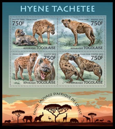 Poštové známky Togo 2013 Hyeny Mi# 4871-74 Kat 12€