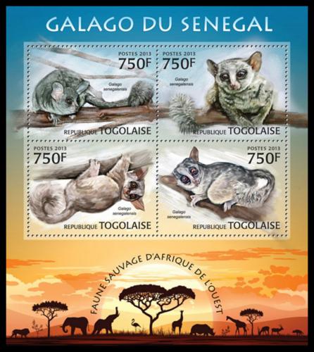 Poštové známky Togo 2013 Komba ušatá Mi# 4886-89 Kat 12€