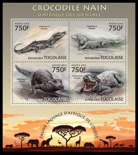 Poštové známky Togo 2013 Krokodíly Mi# 4786-89 Kat 12€