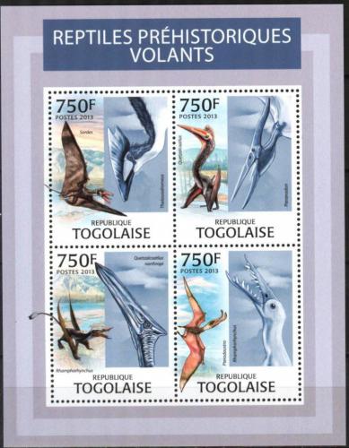 Poštové známky Togo 2013 Létající dinosaury Mi# 4906-09 Kat 12€