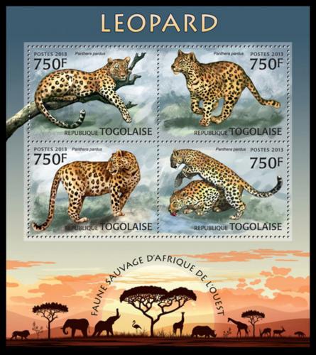 Poštové známky Togo 2013 Levharti Mi# 4866-69 Kat 12€