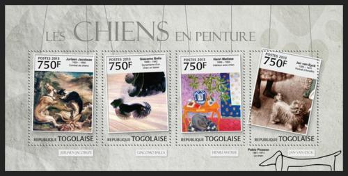 Poštové známky Togo 2013 Malby psù Mi# 4726-29 Kat 12€ 