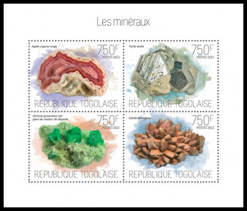 Poštové známky Togo 2013 Minerály Mi# 5291-94 Kat 12€