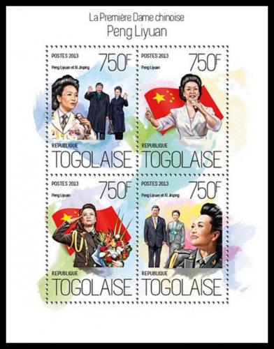 Poštové známky Togo 2013 Peng Liyuan, èínská zpìvaèka Mi# 5481-84 Kat 12€