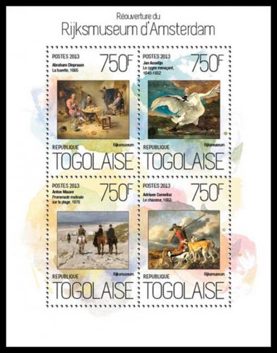 Poštové známky Togo 2013 Rijksmuseum Amsterdam Mi# 5496-99 Kat 12€