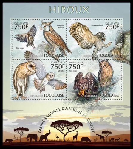 Poštové známky Togo 2013 Sovy Mi# 4811-14 Kat 12€