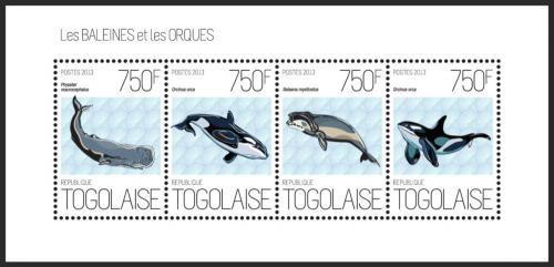 Poštové známky Togo 2013 Ve¾ryby Mi# 5171-74 Kat 12€