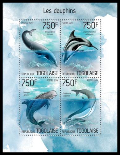 Poštové známky Togo 2014 Delfíny Mi# 5702-05 Kat 12€