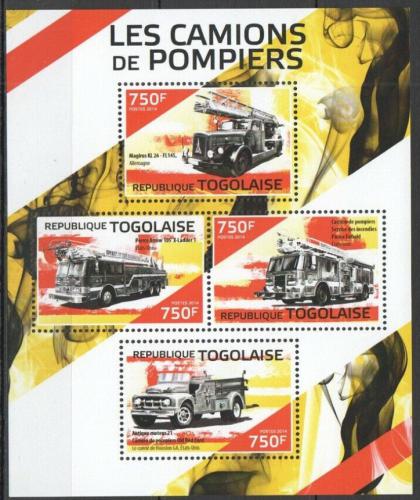 Poštové známky Togo 2014 Hasièská autá Mi# 6056-59 Kat 12€