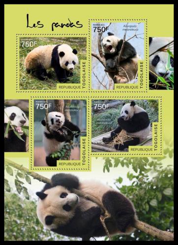 Poštové známky Togo 2014 Pandy Mi# 6131-34 Kat 12€