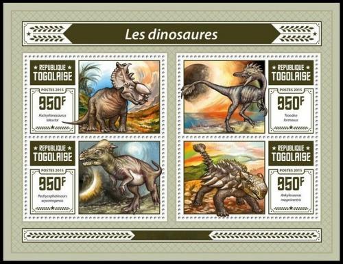 Potov znmky Togo 2015 Dinosaury Mi# 7105-08 Kat 15 - zvi obrzok