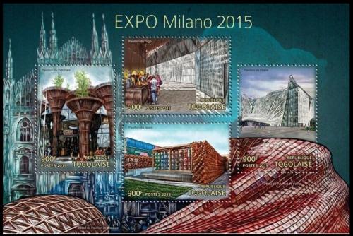 Potov znmky Togo 2015 Vstava EXPO Milano Mi# 6962-65 Kat 14 - zvi obrzok