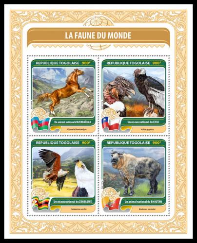 Potov znmky Togo 2016 Fauna svta Mi# 7624-27 Kat 14 - zvi obrzok