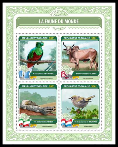 Potov znmky Togo 2016 Fauna svta Mi# 7644-47 Kat 14