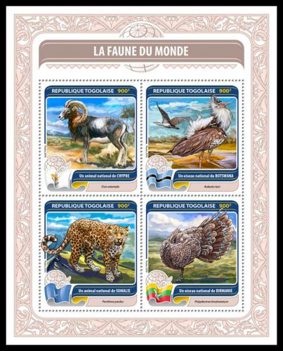 Potov znmky Togo 2016 Fauna svta Mi# 7694-97 Kat 14