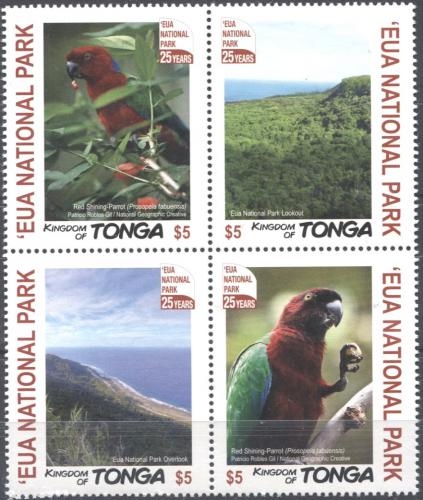 Potov znmky Tonga 2017 Papouek ervenoleskl, NP Eua Mi# 2146-49 Kat 26