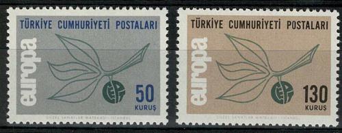 Poštové známky Turecko 1965 Európa CEPT Mi# 1961-62