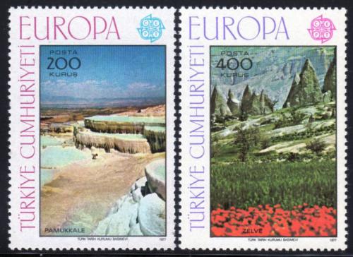 Poštové známky Turecko 1977 Európa CEPT, krajina Mi# 2415-16 Kat 14€