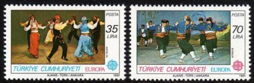 Poštové známky Turecko 1981 Európa CEPT, folklór Mi# 2546-47 Kat 5€