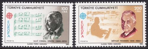 Poštové známky Turecko 1985 Európa CEPT, rok hudby Mi# 2706-07 Kat 35€ 