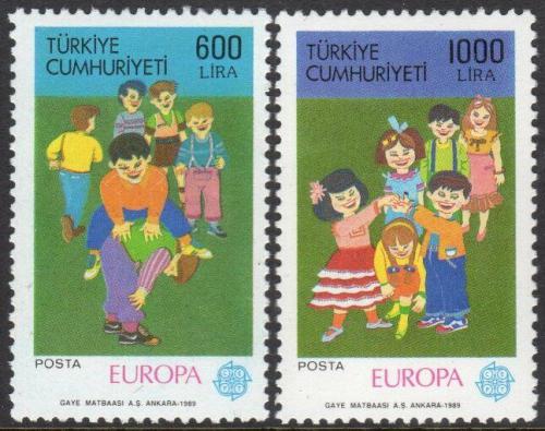 Potov znmky Turecko 1989 Eurpa CEPT, dtsk hry Mi# 2854-55 Kat 25