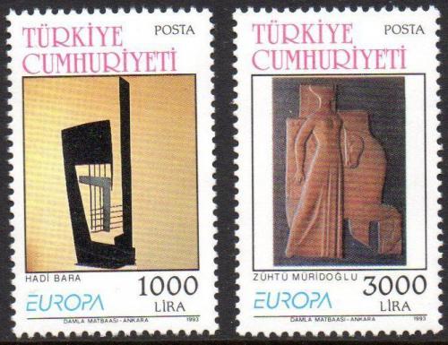 Potov znmky Turecko 1993 Eurpa CEPT, modern umenie Mi# 2984-85 - zvi obrzok