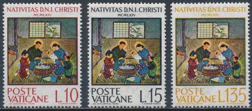 Poštové známky Vatikán 1964 Vianoce, umenie Mi# 464-66