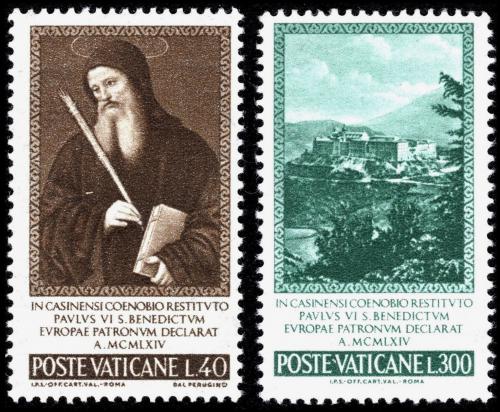 Poštové známky Vatikán 1965 Benedikt z Nursie Mi# 481-82