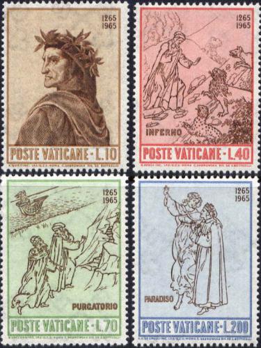 Poštové známky Vatikán 1965 Dante Alighieri, básník Mi# 477-80