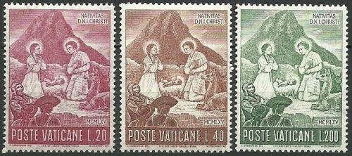 Poštové známky Vatikán 1965 Vianoce Mi# 487-89