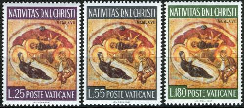 Poštové známky Vatikán 1967 Vianoce Mi# 533-35