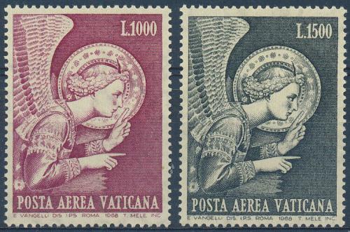 Poštové známky Vatikán 1968 Archandìl Gabriel Mi# 536-37