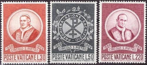 Potov znmky Vatikn 1969 Ppei Mi# 553-55