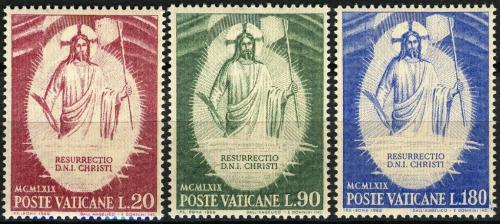 Potov znmky Vatikn 1969 Vek noc, umenie, Fra Angelico Mi# 544-46